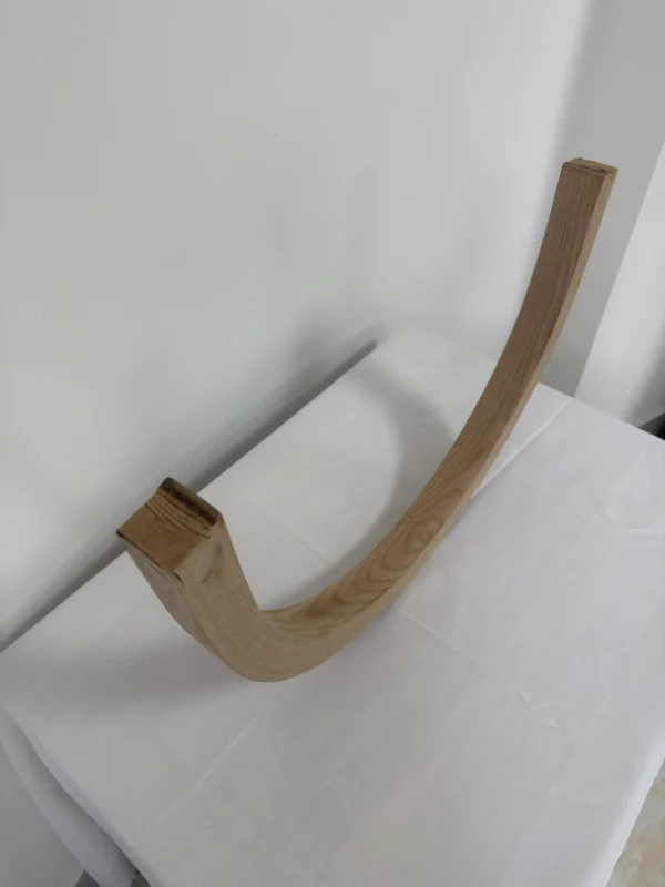 Premium Solid White Ash Wood Press-Curved Bent Slat | 109.5 x 4.6 x 4 cm (43.11" x 1.81" x 1.57") | Furniture-Grade Curved Ash Blank for Bentwood Furniture, Woodworking & DIY Home Decor