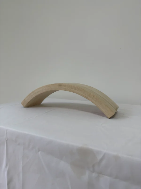 Premium Solid White Ash Wood Press-Curved Bent Slat | 54 x 13.5 x 3 cm (21.26" x 5.31" x 1.18") | Wide-Format Furniture-Grade Curved Ash Blank for Bentwood Furniture, Woodworking & DIY Home Decor