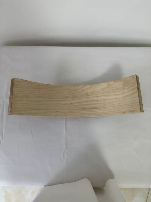 Premium Solid White Ash Wood Press-Curved Bent Slat | 54 x 13.5 x 3 cm (21.26" x 5.31" x 1.18") | Wide-Format Furniture-Grade Curved Ash Blank for Bentwood Furniture, Woodworking & DIY Home Decor