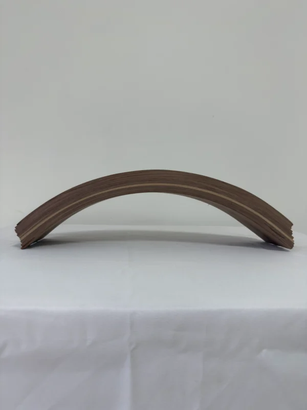 Premium Solid Black Walnut Laminated Bent Plywood Slat | 55 x 11.7 x 4 cm (21.65" x 4.61" x 1.57") | Furniture-Grade Curved Ash Veneer Wood Blank for Bentwood Furniture & Woodworking