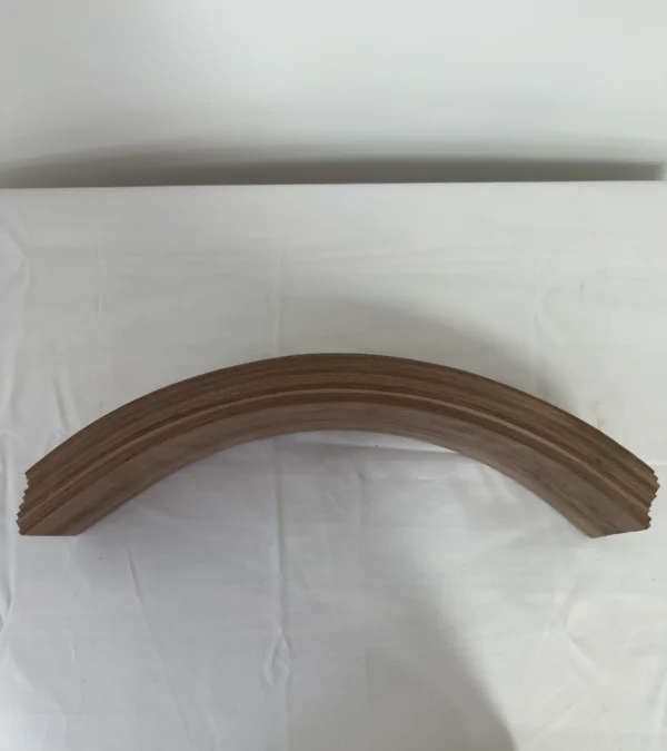Premium Solid Black Walnut Laminated Bent Plywood Slat | 55 x 11.7 x 4 cm (21.65" x 4.61" x 1.57") | Furniture-Grade Curved Ash Veneer Wood Blank for Bentwood Furniture & Woodworking