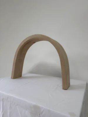 Premium Solid White Ash Wood Press-Curved Bent Slat | 116 x 12 x 3.2 cm (45.67" x 4.72" x 1.26") | Large-Format Furniture-Grade Curved Ash Blank for Bentwood Furniture, Woodworking & DIY Home Decor