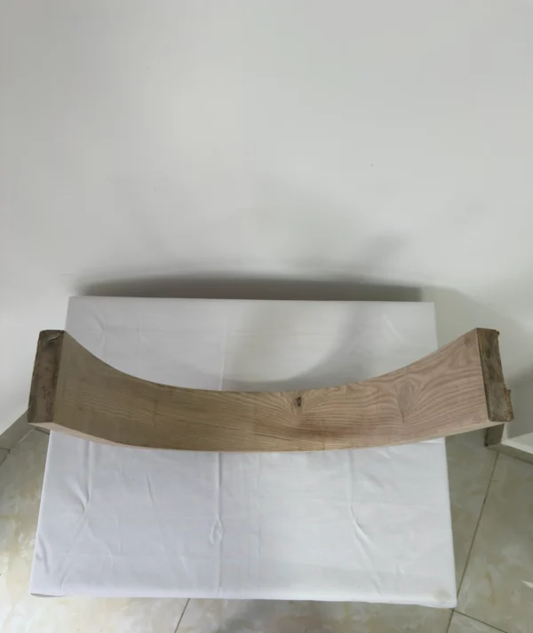 Premium Solid White Ash Wood Press-Curved Bent Slat | 116 x 12 x 3.2 cm (45.67" x 4.72" x 1.26") | Large-Format Furniture-Grade Curved Ash Blank for Bentwood Furniture, Woodworking & DIY Home Decor