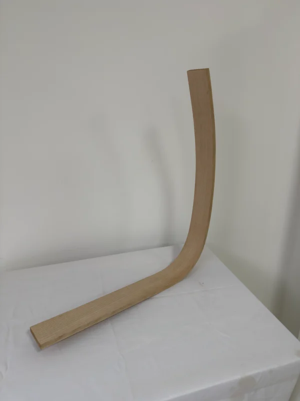 Premium Solid White Ash Wood Press-Curved Bent Slat | 115 x 11.5 x 2.9 cm (45.28" x 4.53" x 1.14") | Furniture-Grade Curved Ash Blank for Woodworking, Bentwood Furniture & Home Decor