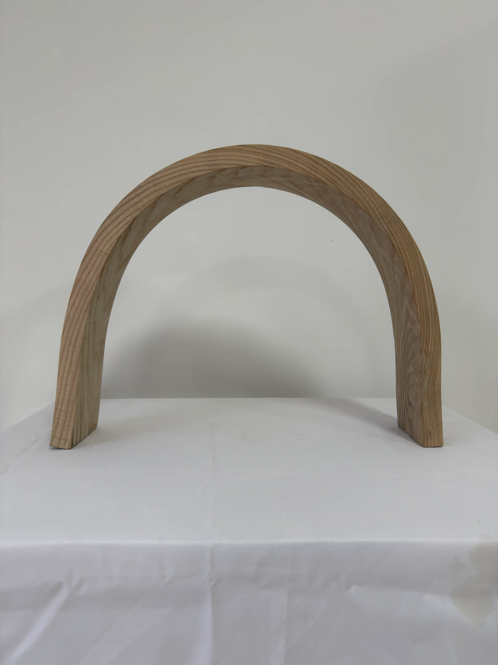 Premium Solid White Ash Wood Press-Curved Bent Slat | 115 x 11.5 x 2.9 cm (45.28" x 4.53" x 1.14") | Furniture-Grade Curved Ash Blank for Woodworking, Bentwood Furniture & Home Decor