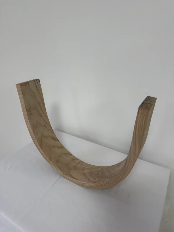 Premium Solid White Ash Wood Press-Curved Bent Slat | 115 x 11.5 x 2.9 cm (45.28" x 4.53" x 1.14") | Furniture-Grade Curved Ash Blank for Woodworking, Bentwood Furniture & Home Decor