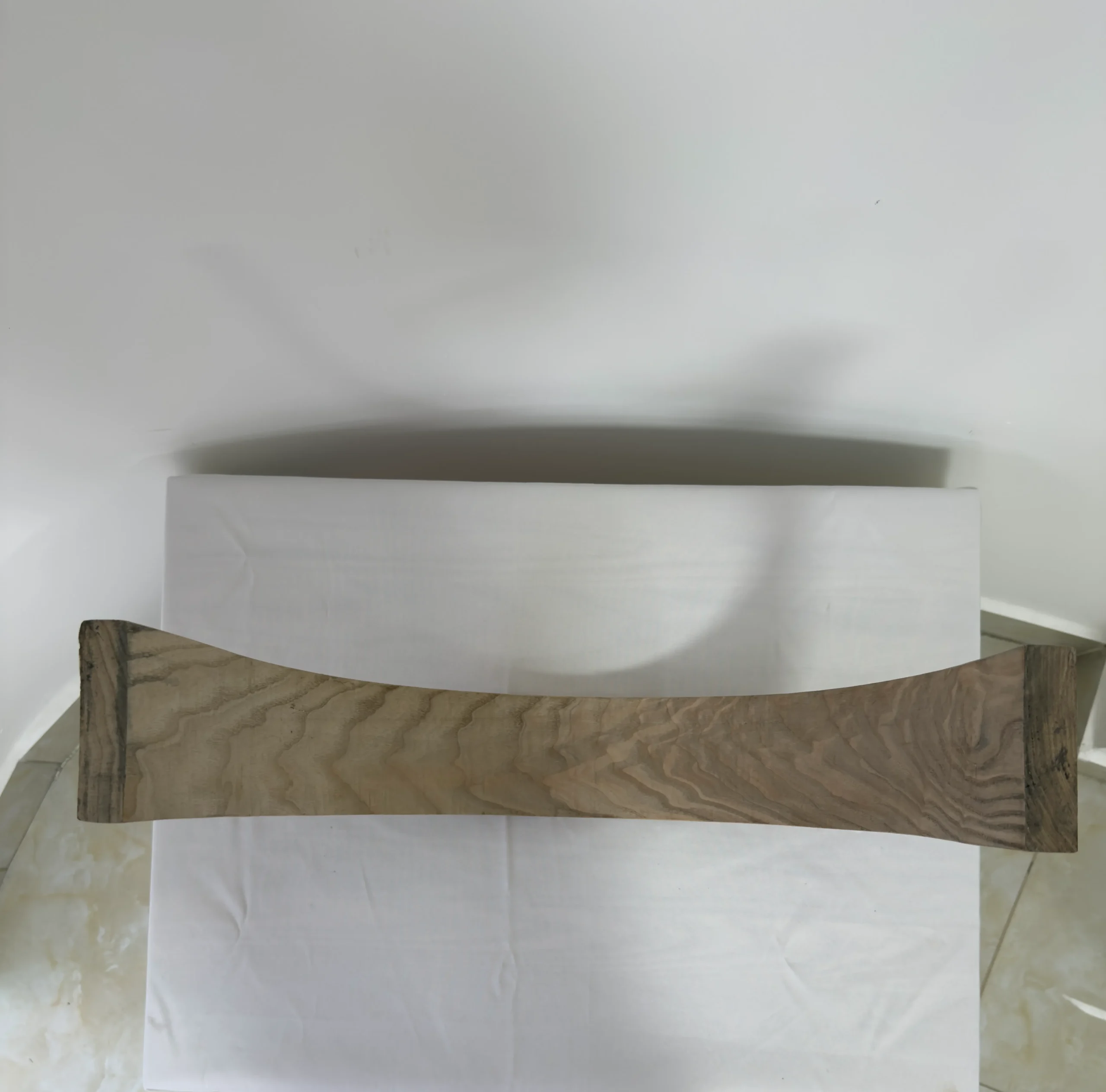 Premium Solid White Ash Wood Press-Curved Bent Slat | 115 x 11.5 x 2.9 cm (45.28" x 4.53" x 1.14") | Furniture-Grade Curved Ash Blank for Woodworking, Bentwood Furniture & Home Decor