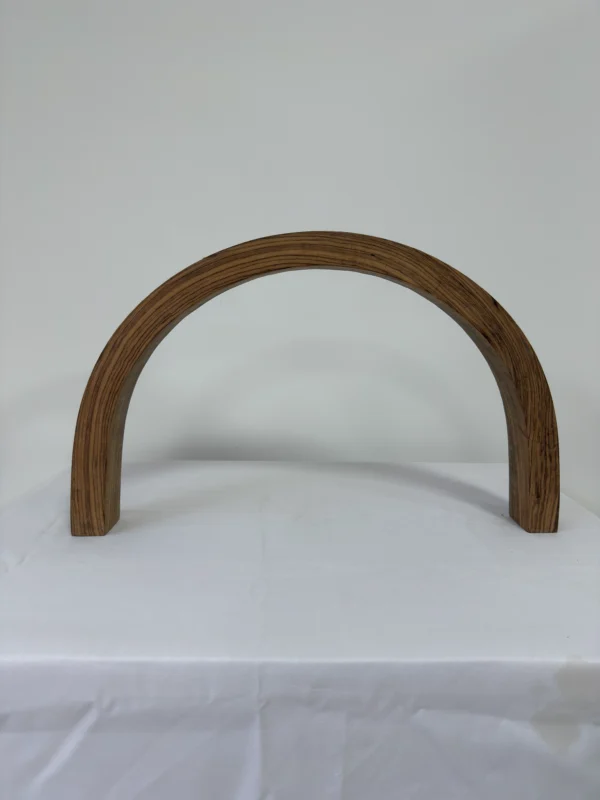 Premium Solid Zebrawood (Microberlinia Brazze) Press-Curved Bent Slat | 105 x 6.4 x 3.7 cm (41.34" x 2.52" x 1.46") | Luxury Solid Wood Blank for High-End Furniture & Bespoke Woodworking