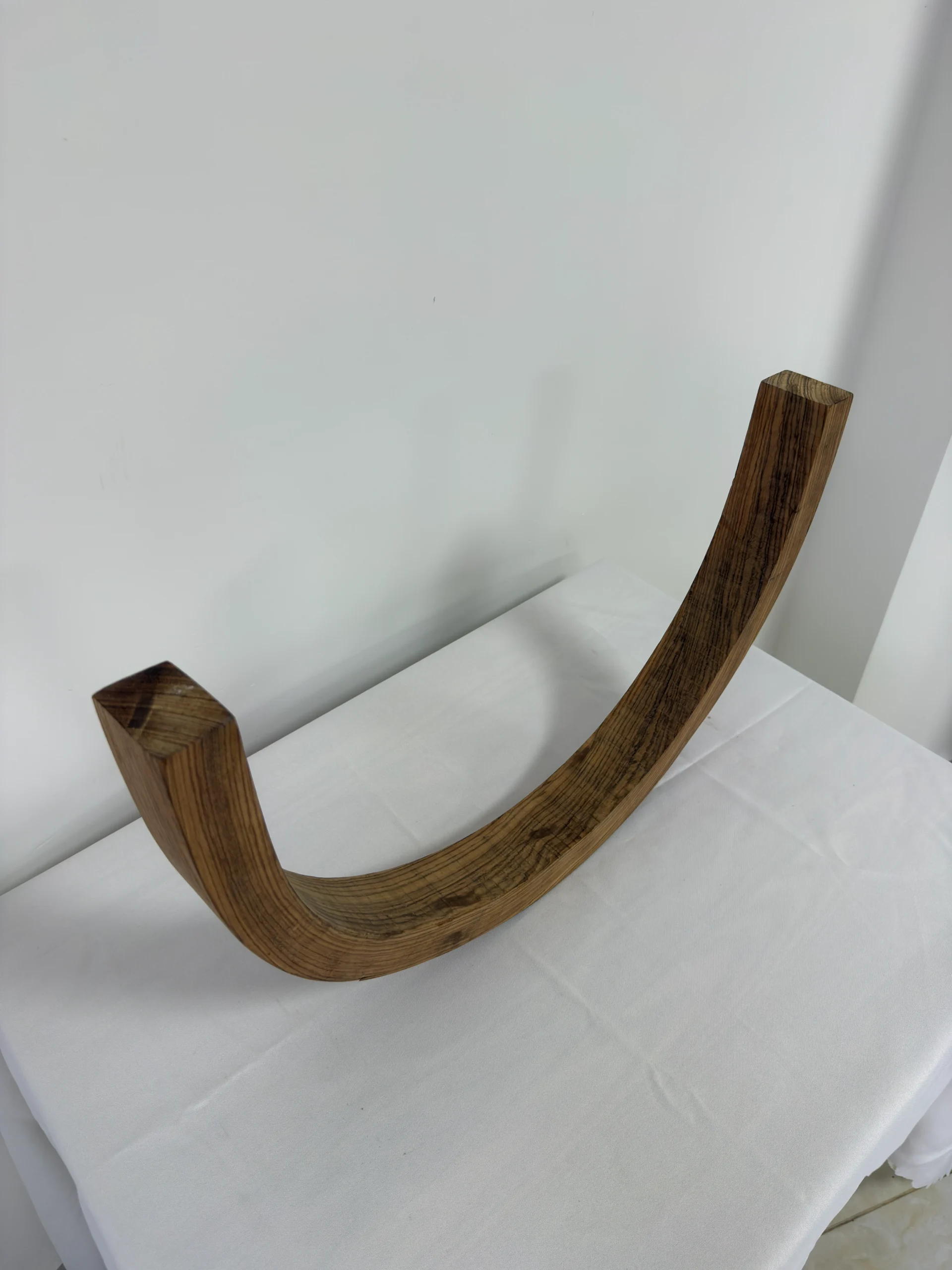 Premium Solid Zebrawood (Microberlinia Brazze) Press-Curved Bent Slat | 105 x 6.4 x 3.7 cm (41.34" x 2.52" x 1.46") | Luxury Solid Wood Blank for High-End Furniture & Bespoke Woodworking