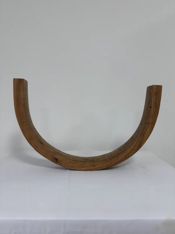 Premium Solid Zebrawood (Microberlinia Brazze) Press-Curved Bent Slat | 105 x 6.4 x 3.7 cm (41.34" x 2.52" x 1.46") | Luxury Solid Wood Blank for High-End Furniture & Bespoke Woodworking