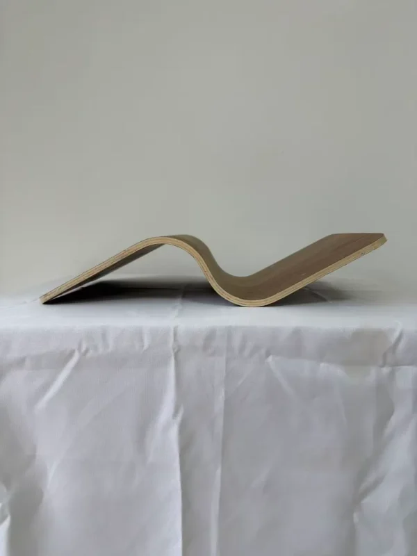 Premium Bent Laminated Double-Sided Curved Wood Panel | 66 x 35 x 1.1 cm (≈25.98" x 13.78" x 0.43") | Double-Sided Black Walnut / White Ash Options
