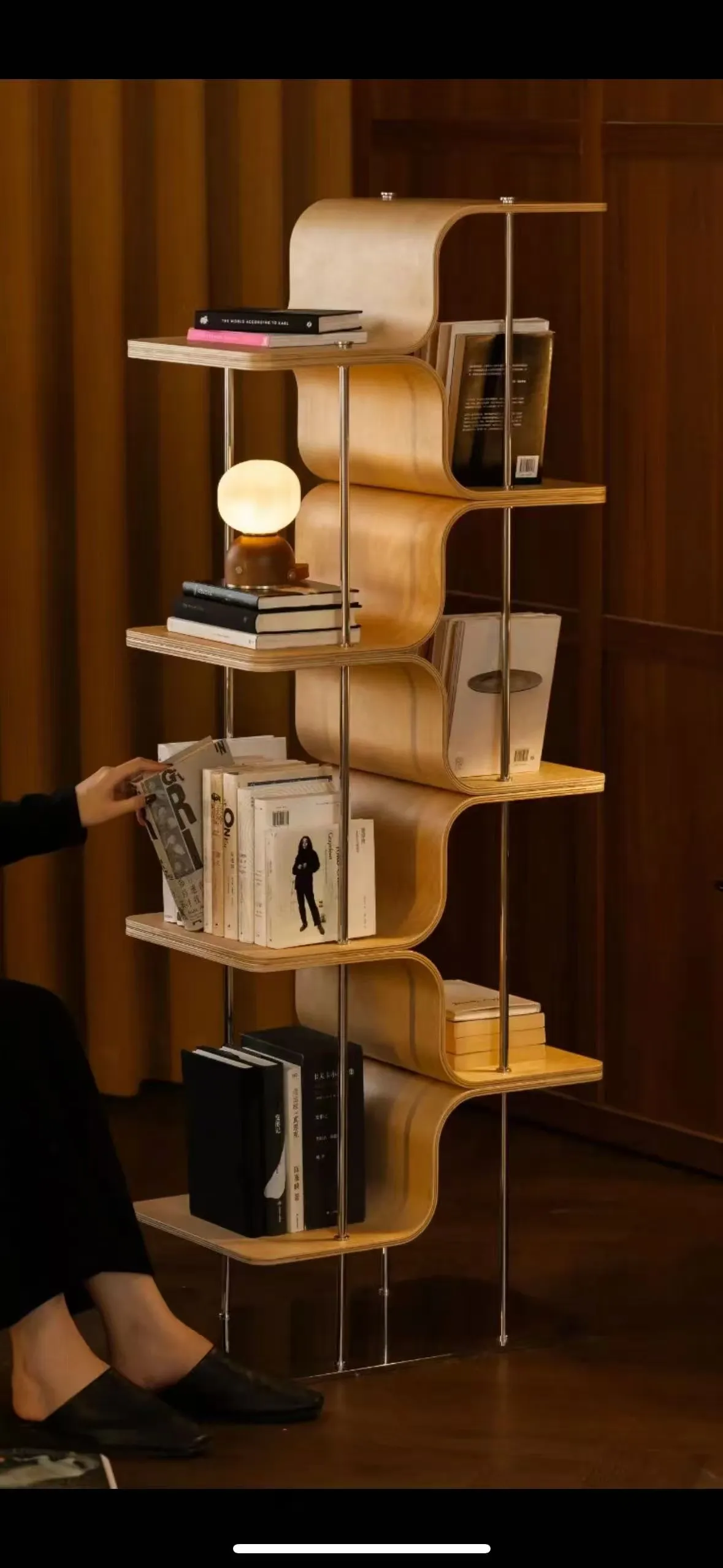 Premium Bent Laminated Double-Sided Curved Wood Panel | 66 x 35 x 1.1 cm (≈25.98" x 13.78" x 0.43") | Double-Sided Black Walnut / White Ash Options