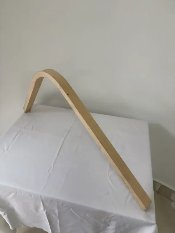 Premium Bent Laminated Ash Wood Strip | 115 x 4 x 2.4 cm (≈45.28" x 1.57" x 0.94") | 13.5cm Bend Radius