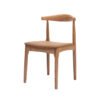 Modern Curved Back Dining Chair -Minimalist Design with Cushioned Seat
