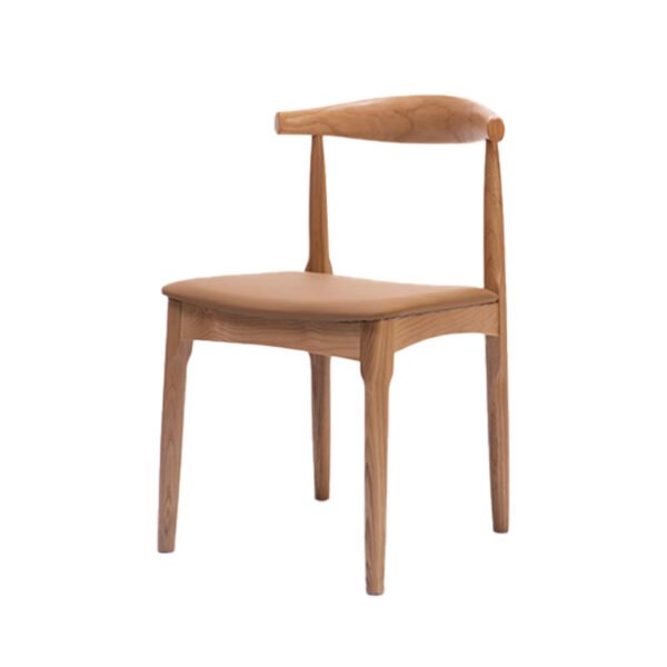 Modern Curved Back Dining Chair -Minimalist Design with Cushioned Seat