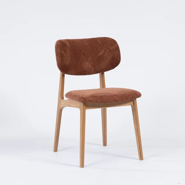Minimalist Wood Frame Armchair -Thick Padded Seat with Ergonomic Back Support,Modern Living Space Essential