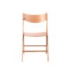 Modern Leisure Style Solid Light Wood Dining Chair with Curved Backrest for Home Office or Cafe Use