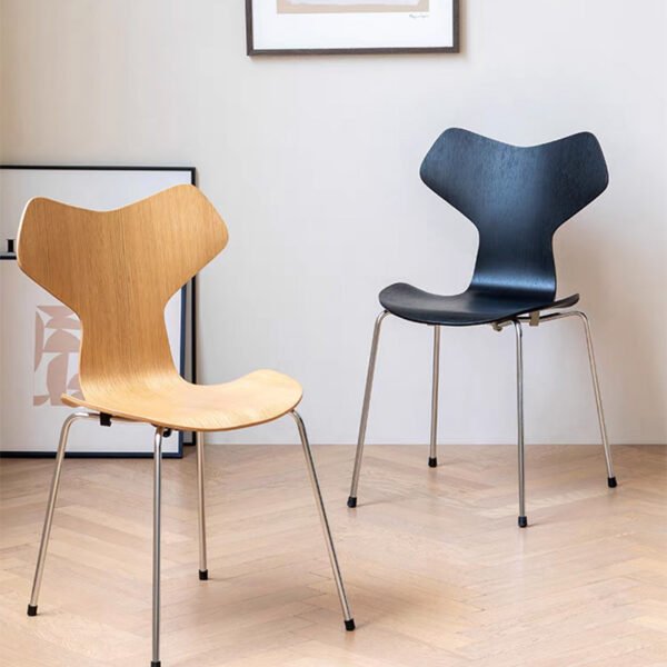 Contemporary Statement Chair -Sculptural Wing-Shaped Design