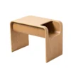 Modern Minimalist Side Table with Built-in Book Storage Shelf