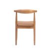 Modern Curved Back Dining Chair -Minimalist Design with Cushioned Seat