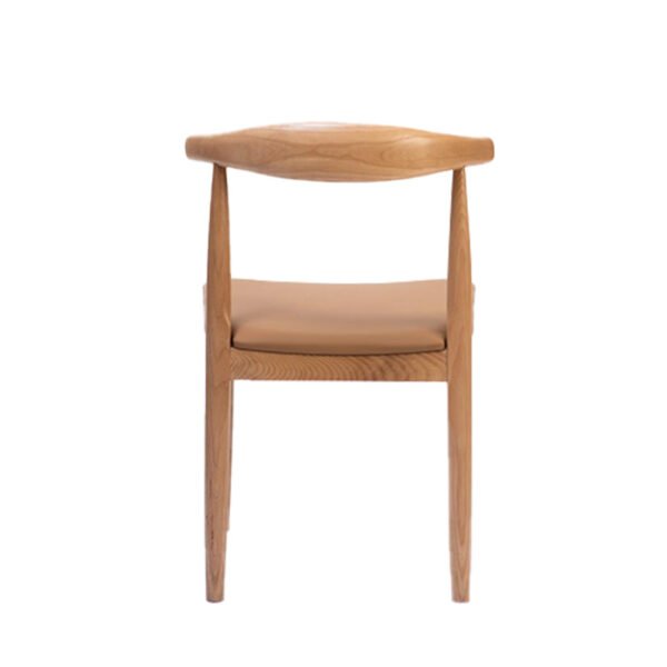 Modern Curved Back Dining Chair -Minimalist Design with Cushioned Seat