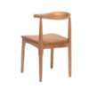 Modern Curved Back Dining Chair -Minimalist Design with Cushioned Seat