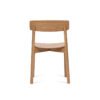 Premium Solid Oak Dining Chair-Minimalist Design with Smooth Wooden Seat, Natural Finish(Ergonomic Curved Back)