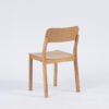 Modern Solid Wood Chair with Curved Backrest Light Wooden Dining Chair for Home/Office/Cafe