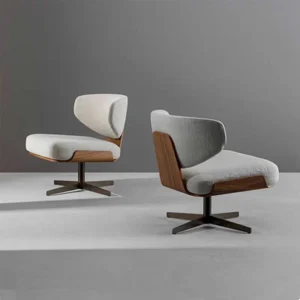 Space-Saving Eucalyptus Wood Chair-Compact Curved Design for Small Dining Room-Durable Pressed Wood Frame