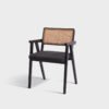 471c73d05aeb73cf0dc82ede161251ae.jpg Minimalist Rattan Accent Chair -Natural Wood Frame with Handwoven Seat, Space-Saving Design
