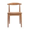 Modern Curved Back Dining Chair -Minimalist Design with Cushioned Seat
