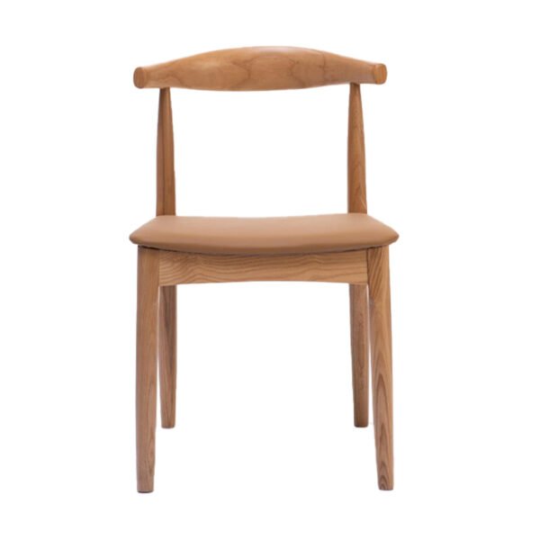 Modern Curved Back Dining Chair -Minimalist Design with Cushioned Seat
