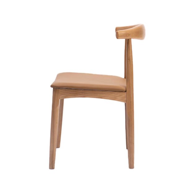 Modern Curved Back Dining Chair -Minimalist Design with Cushioned Seat