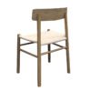 Premium Solid Contemporary Mid-Century Dining Chair -Stackable Wooden Frame & Textured Woven Fabric
