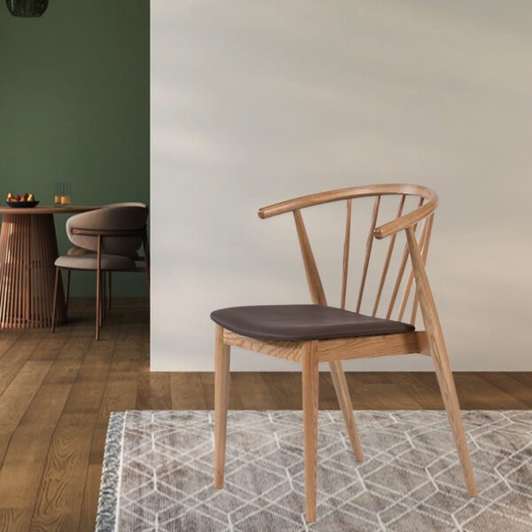 Modern Curved Back Dining Chair -Ergonomic Support & Minimalist Design, Versatile Home/Office Seating Solution