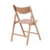 Modern Leisure Style Solid Light Wood Dining Chair with Curved Backrest for Home Office or Cafe Use