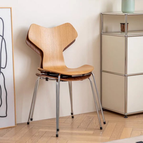 Contemporary Statement Chair -Sculptural Wing-Shaped Design