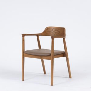 d1ed73dffb9cc6e930d9546395984824.jpg Natural Solid Wood Armchair with Cushioned Seat -Ergonomic Curved Backrest for Living Room/Office