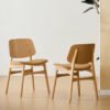 Modern Curved Back Chair - Ergonomic Design with Smooth Lines, Minimalist Seating for Home/Office