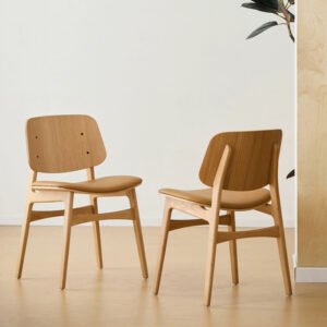 Modern Curved Back Chair - Ergonomic Design with Smooth Lines, Minimalist Seating for Home/Office