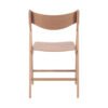 Modern Leisure Style Solid Light Wood Dining Chair with Curved Backrest for Home Office or Cafe Use