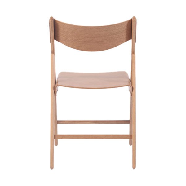 Modern Leisure Style Solid Light Wood Dining Chair with Curved Backrest for Home Office or Cafe Use
