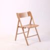 Modern Leisure Style Solid Light Wood Dining Chair with Curved Backrest for Home Office Hotel School Use