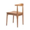 Modern Curved Back Dining Chair -Minimalist Design with Cushioned Seat