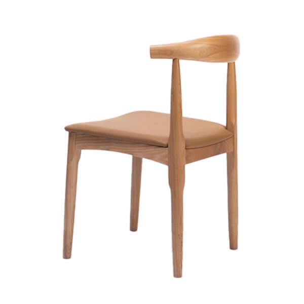 Modern Curved Back Dining Chair -Minimalist Design with Cushioned Seat
