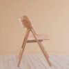 Modern Leisure Style Solid Light Wood Dining Chair with Curved Backrest for Home Office Hotel School Use