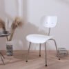 Modern Minimalist Wooden Chair with Metal Legs - Nordic Style Home Furniture
