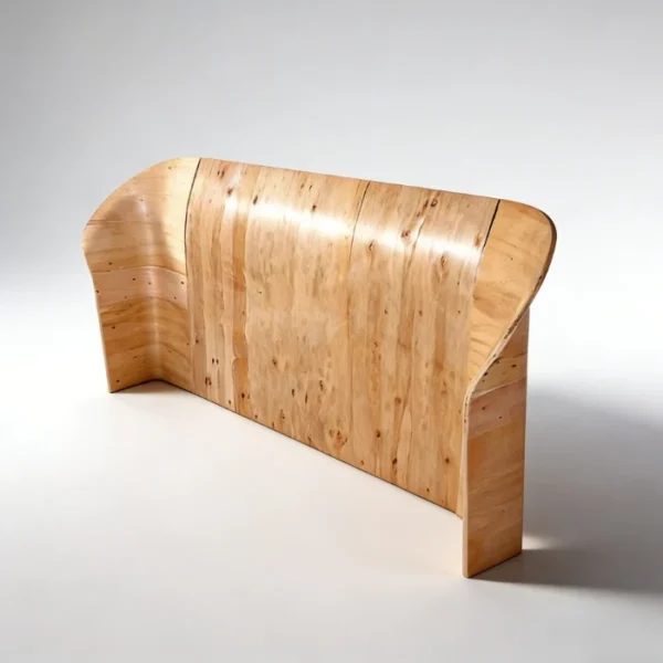 Bent plywood bed component curved headboard and side rail
