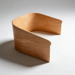 Sofa frame curved arm and back rail in moulded plywood